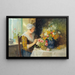 Beim Arrangieren von Blumen - Carl Duxa — gerahmtes Bild an der Wand