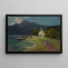 Landschaft mit einem See in den Bergen - Carl Ernst Morgenstern — gerahmtes Bild an der Wand