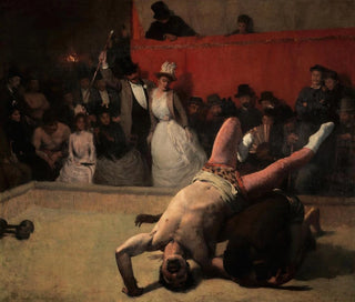 Carl Ernst von Stetten - Les lutteurs  scne de la foire de Neuilly.webp