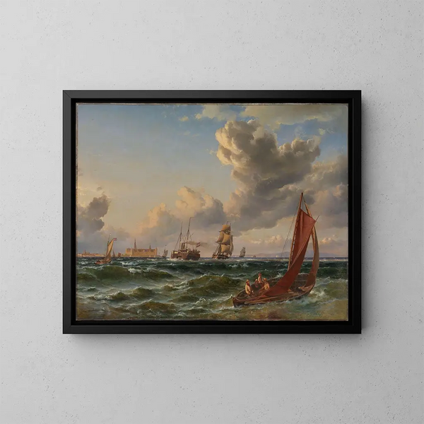Meeres-Gemälde - Carl Frederik Sørensen — gerahmtes Bild an der Wand