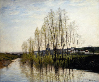 Flusslandschaft in der Champagne - Carl Fredrik Hill — Ansicht des Kunstwerks