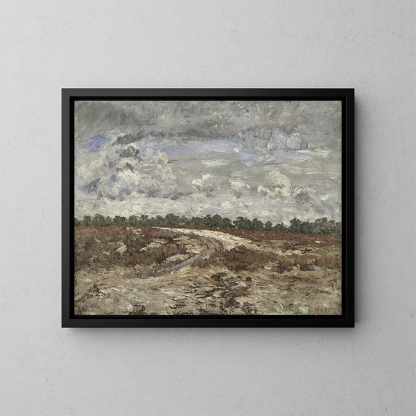 Landschaft in der Wildnis im Fontainebleau-Wald - Carl Fredrik Hill — gerahmtes Bild an der Wand