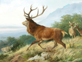 Carl Friedrich Deiker - Red Deer in the Rutting Season.webp