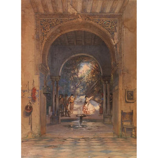 Carl Friedrich Heinrich Werner - Kastagnettentnzerin in der Alhambra in Granada.webp