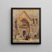 Portal der Kirche und Gruppe von Personen - Carl Friedrich Heinrich Werner — gerahmtes Bild an der Wand