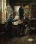 Lesen der Zeitung am Bier-Tisch - Carl Friedrich Schulz — Ansicht des Kunstwerks