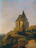 Kirchenruine von Carl Geyling, gotische Kirche auf einem Felsvorsprung