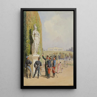 Carl Goebel the younger - Im Garten von Schloss Schnbrunn in Wien.webp