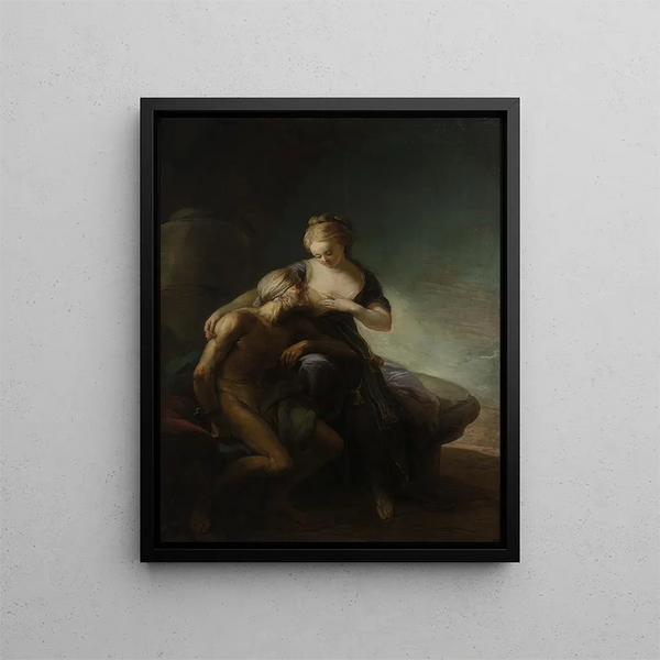 Caritas Romana Allegorie der Liebe - Carl Gustaf Pilo — gerahmtes Bild an der Wand