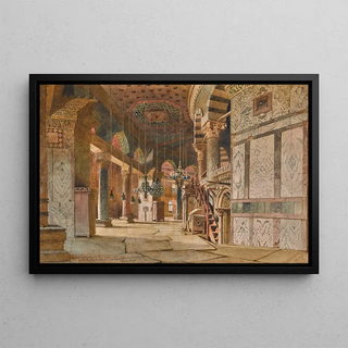 Carl Haag - The inner corridor of the dome of the rock Jerusalem.webp