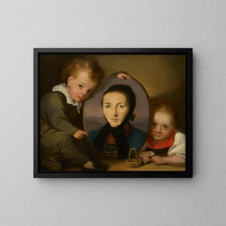 Carl Heine - Selbstbildnis mit Mutter und Schwesterchen.webp