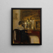 Eine Dame, die Klavier spielt - Carl Holse — gerahmtes Bild an der Wand