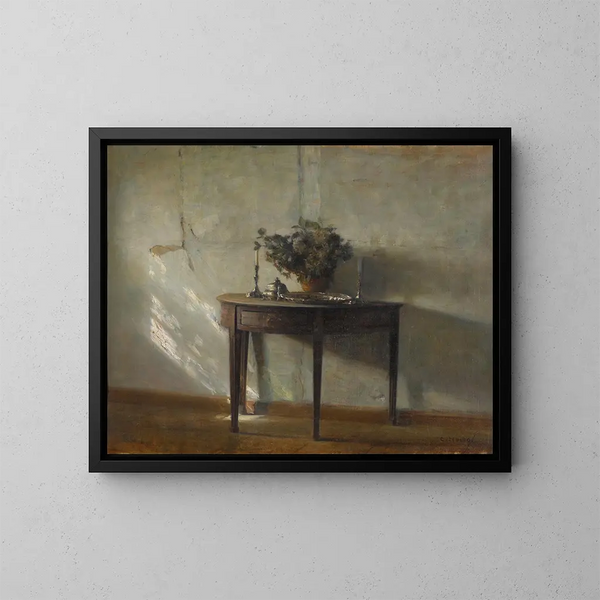 Ein sonniges Interieur - Carl Holse — gerahmtes Bild an der Wand