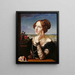 Wilhelmine Begas, die Frau des Künstlers - Carl Joseph Begas — gerahmtes Bild an der Wand