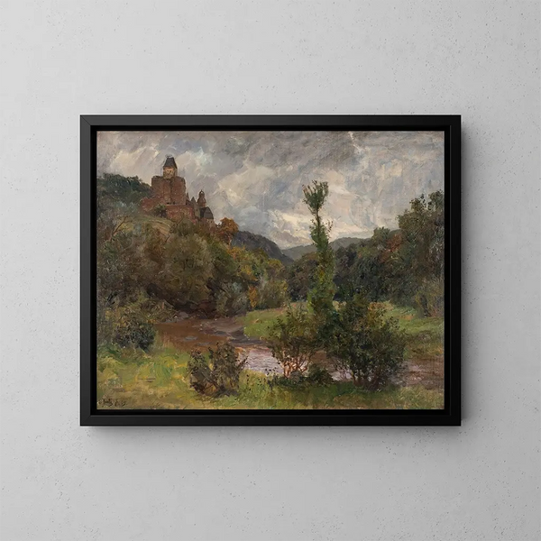 Château de Brresheim dans l'Eifel - Carl Jutz le Jeune — gerahmtes Bild an der Wand
