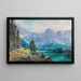 Hallstättersee mit Blick auf den Dachstein - Carl Kaiser-Herbst — gerahmtes Bild an der Wand