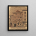 Die Haus des Todes von Mozart in der Rauhensteinasse in Wien - Carl L. Wiesbeck — gerahmtes Bild an der Wand