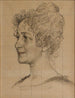 Studie des Kopfes Frau Signe Thiel - Carl Larsson — Ansicht des Kunstwerks