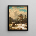 Winterliche Atmosphäre - Carl Ludwig Scheins — gerahmtes Bild an der Wand