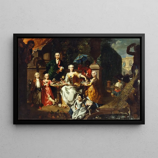 Carl Marcus Tuscher - A Family Group on a Terrace in the Grounds of a Villa.webp