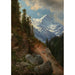 Begegnung von Bergsteigern in den französischen Alpen mit Blick auf die Aiguille du Goûter in Chamonix-Mont-Blanc - Carl Millner — Ansicht des Kunstwerks