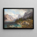Blick auf die Zugspitze und den Eibsee - Carl Millner — gerahmtes Bild an der Wand