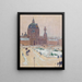 Kirche Saint-Charles im Winter - Carl Moll — gerahmtes Bild an der Wand