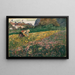 Junge Frau im blühenden Feld - Carl Moll — gerahmtes Bild an der Wand