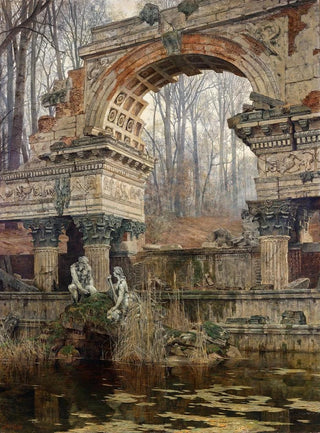 Carl Moll - The Roman ruin in Schnbrunn.webp