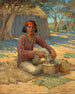 Navajo Goldschmied Gemälde - Carl Moon — Ansicht des Kunstwerks
