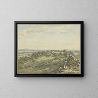 Carl Morgenstern - Burghof der Ruine Falkenstein mit Ausblick auf die Mainebene den Odenwald und die Rheinberge.webp