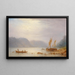 Sonne um die Mittagszeit in St Goarshausen - Carl Morgenstern — gerahmtes Bild an der Wand