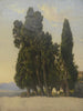 Zypresse im Park der Villa d'Este - Carl Morgenstern — Ansicht des Kunstwerks