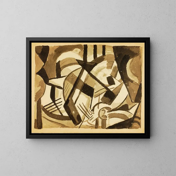 Abstraktes Gemälde - Carl Newman — gerahmtes Bild an der Wand