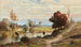 Landschaft mit Kühen beim Trinken und Stadt im Hintergrund - Carl Philipp Weber — Ansicht des Kunstwerks