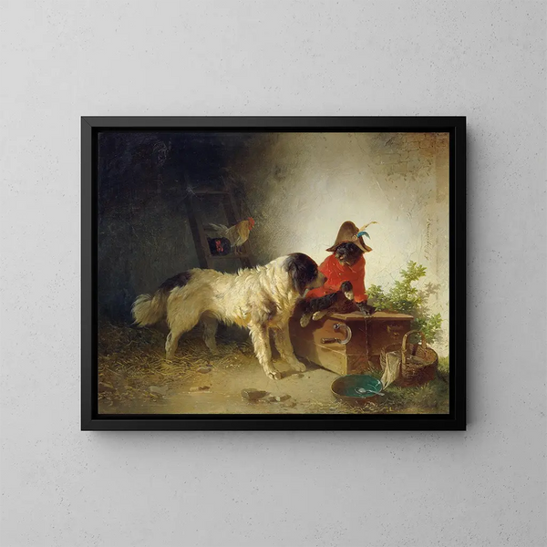 Bons amis - Carl Pischinger — gerahmtes Bild an der Wand