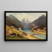 Der Sechsenhof am Achensee im Tirol - Carl Prestele — gerahmtes Bild an der Wand