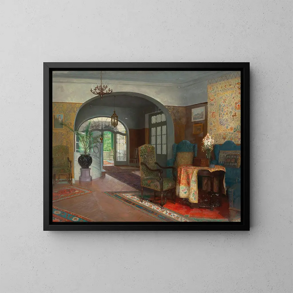 Ein Interieur - Carl Probst — gerahmtes Bild an der Wand