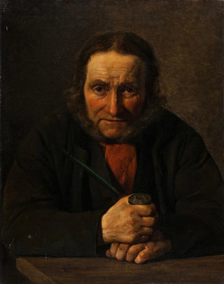 Carl Richardt - Portrait Of A Sailor Holding A Pipe.webp