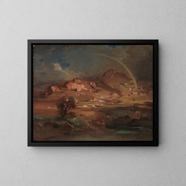 Der Friedhof von Pronoia bei Nauplia - Carl Rottmann — gerahmtes Bild an der Wand