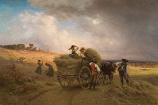 Carl Schlesinger - Heueinfahrt bei herannahendem Gewitter.webp