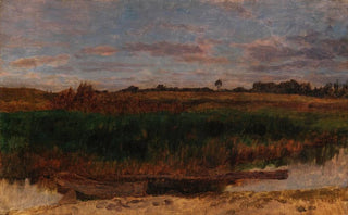 Carl Schuch - Schilffeld mit Kahn Ferch am Schwielowsee.webp