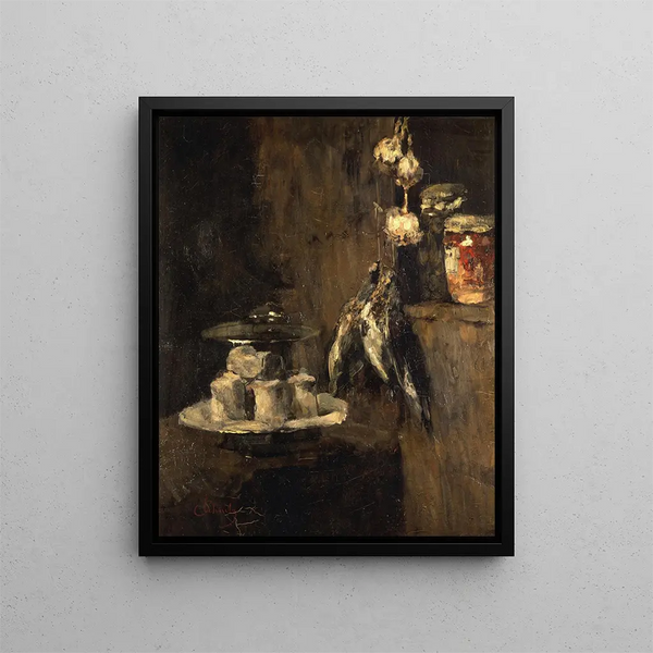 Carl Schuch - Still Life with Partridges and Cheese.webp