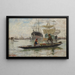 Barke mit Früchten in Venedig Skizze - Carl Skånberg — gerahmtes Bild an der Wand