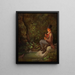 Der Fischer am Bach im Wald - Carl Spitzweg — gerahmtes Bild an der Wand