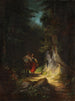 Jäger mit einem Mädchen Der verliebte Jäger - Carl Spitzweg — Ansicht des Kunstwerks