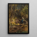 Reproduktion des Gemäldes Kreuzung mit Dame in einer Waldlandschaft - Carl Spitzweg