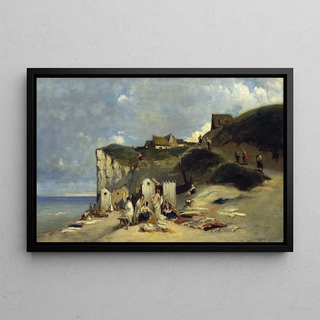 Carl Spitzweg - Woman bath in Dieppe I.webp