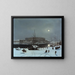 Vue du Palais Royal de Stockholm en hiver - Carl Stefan Bennet — gerahmtes Bild an der Wand
