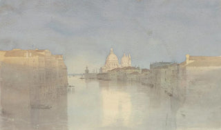 Carl Theodor Reiffenstein - Abendstimmung am Canale grande im Hintergrund S Maria della Salute.webp